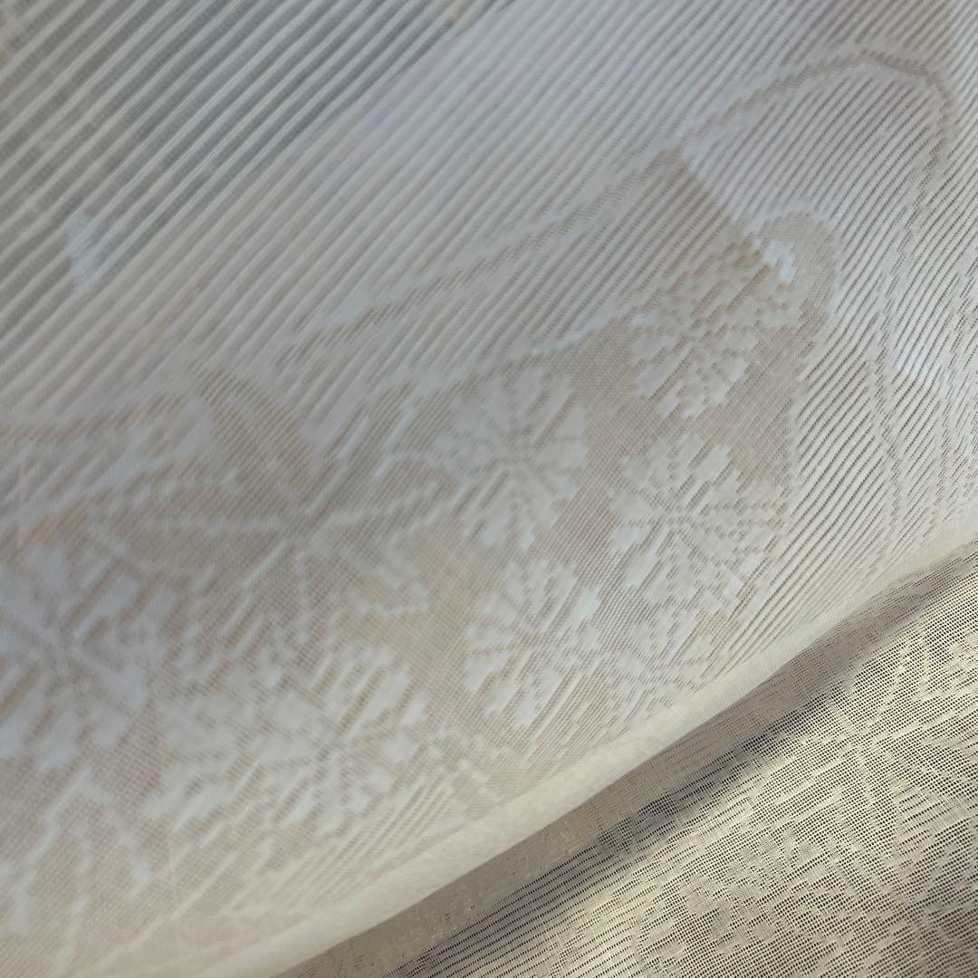 麻絽　秋草模様　襦袢反物