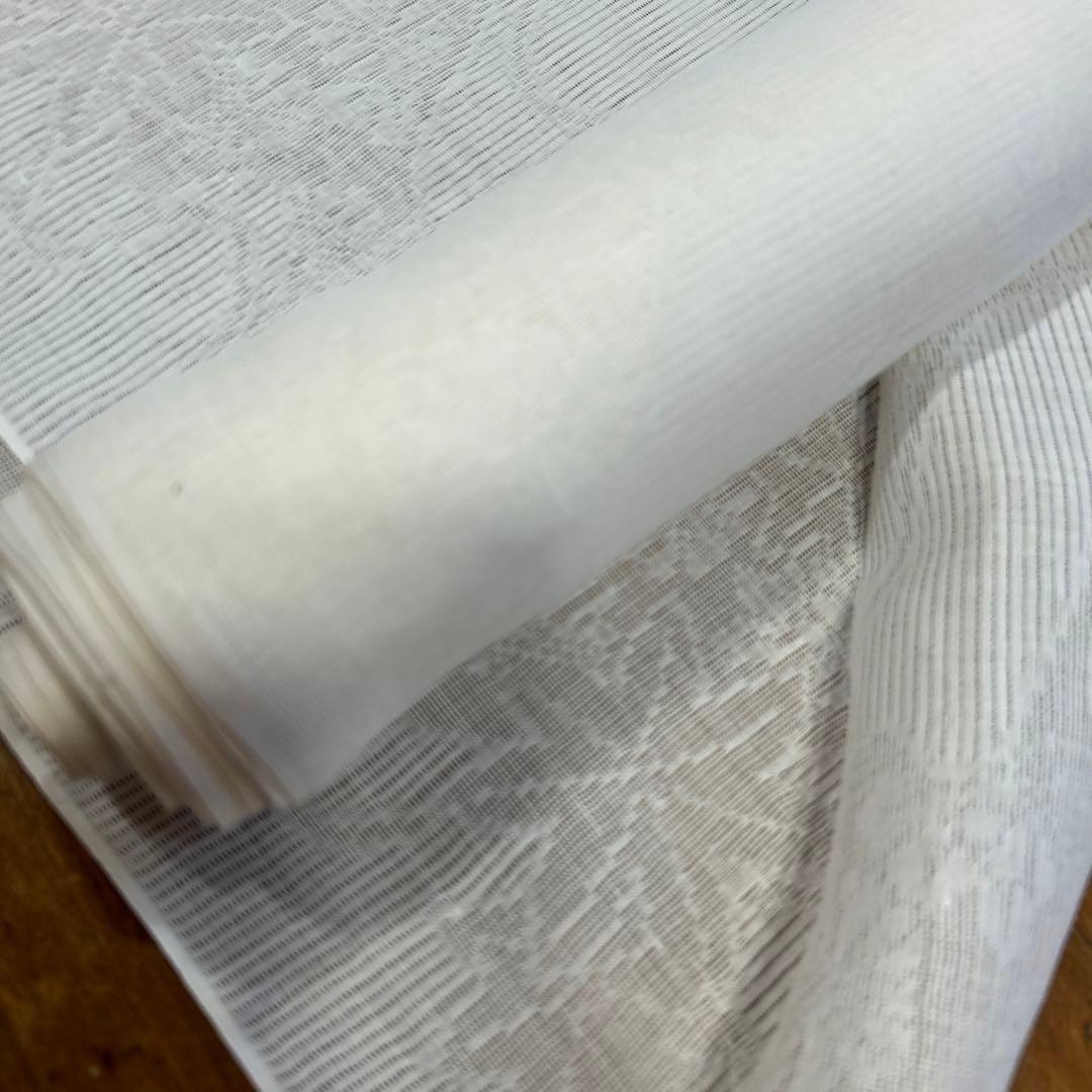 麻絽　秋草模様　襦袢反物