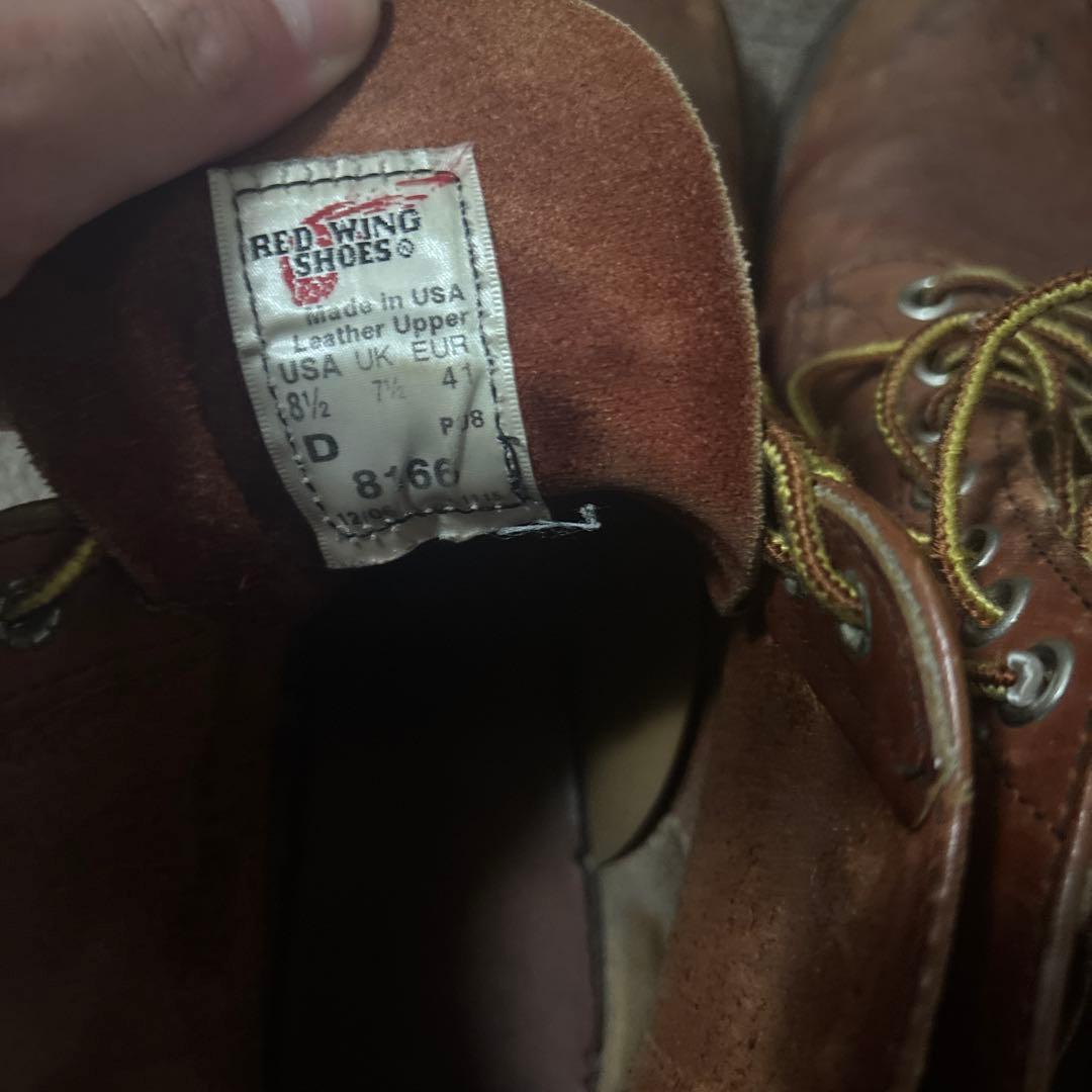 RE WING 8166 ワークブーツ　8.5 D