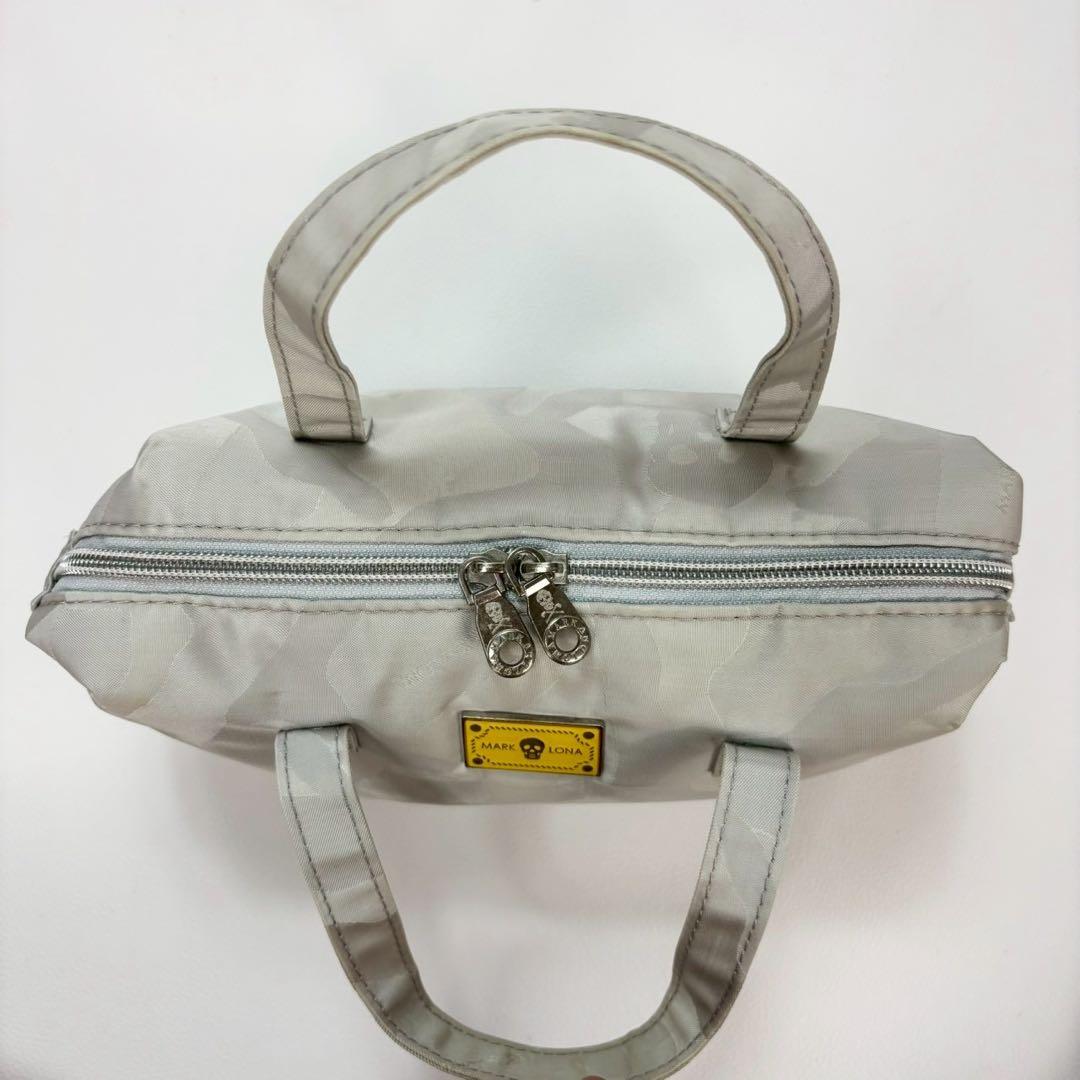 MARK&LONA カートバッグ カモフラ メタルプレート ミニボストン