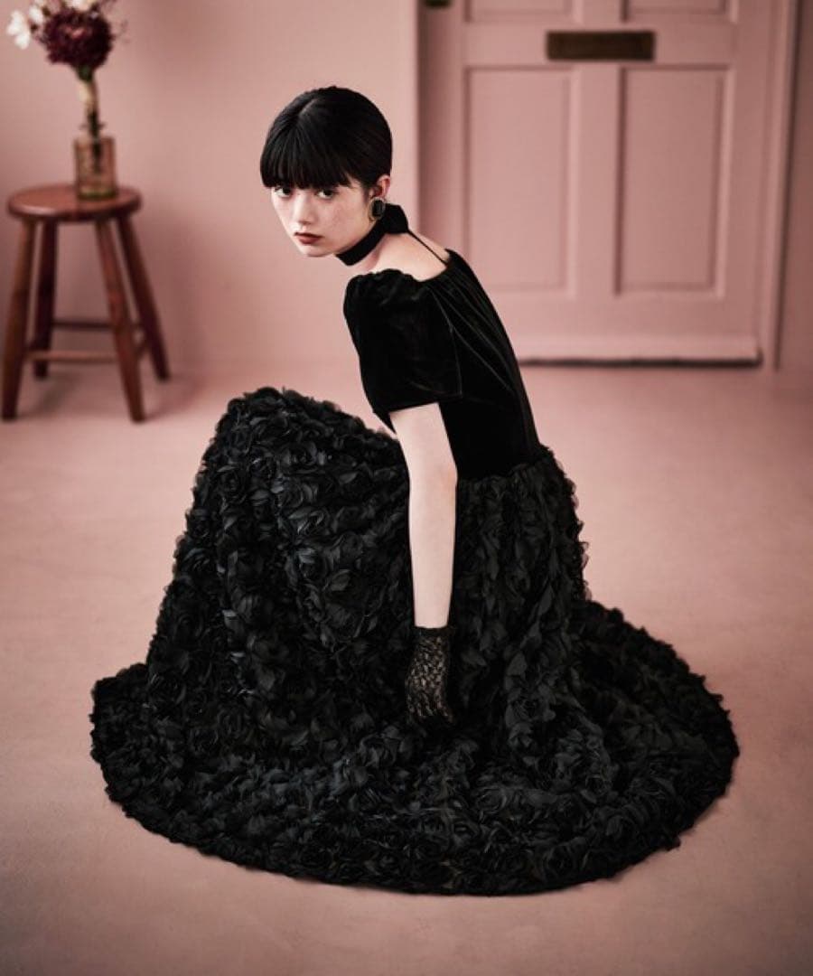 ベロアロゼッタフレアドレス　めいこ