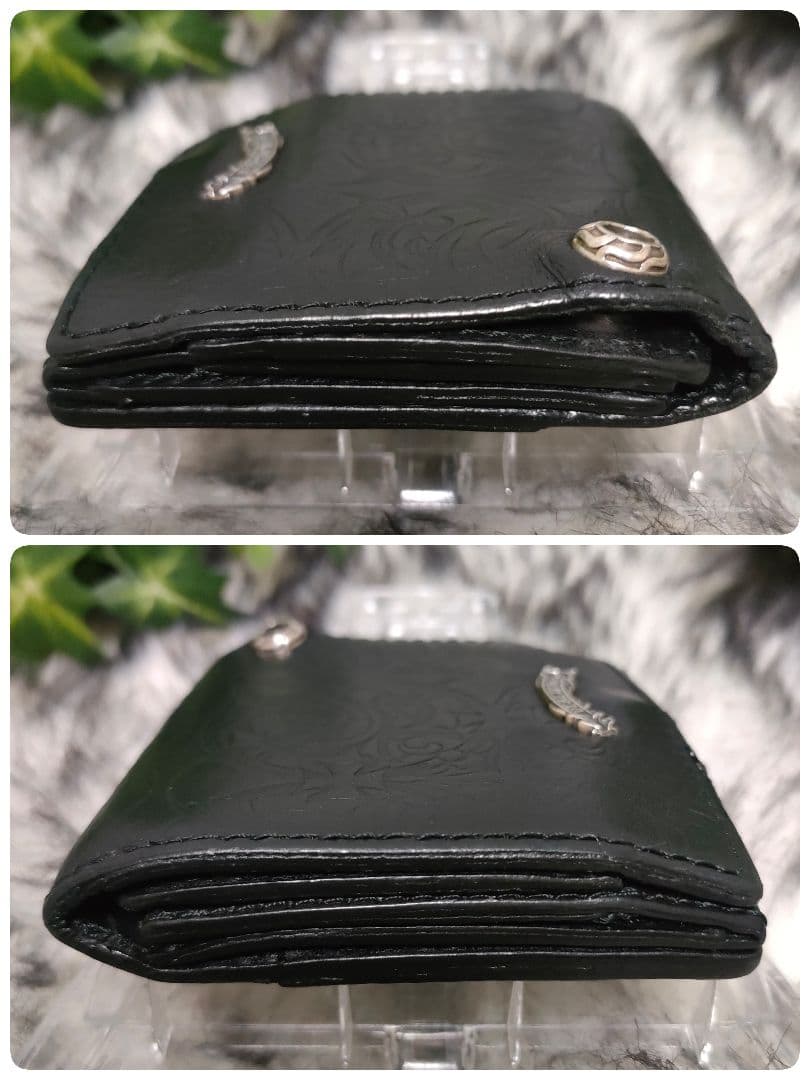 DEAL DESIGN 財布 ブラック レザー 総柄 ディールデザイン 財布 黒