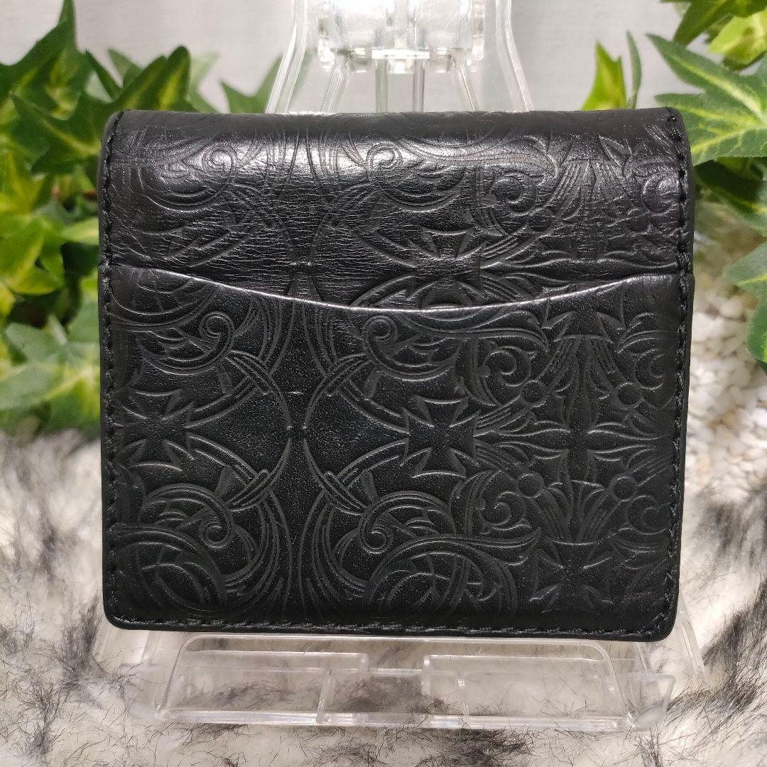 DEAL DESIGN 財布 ブラック レザー 総柄 ディールデザイン 財布 黒