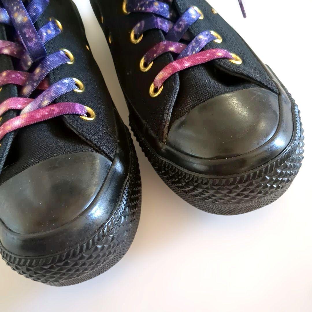 希少デザイン★極美品★コンバース スニーカー ハート スタッズ 宇宙柄 24cm