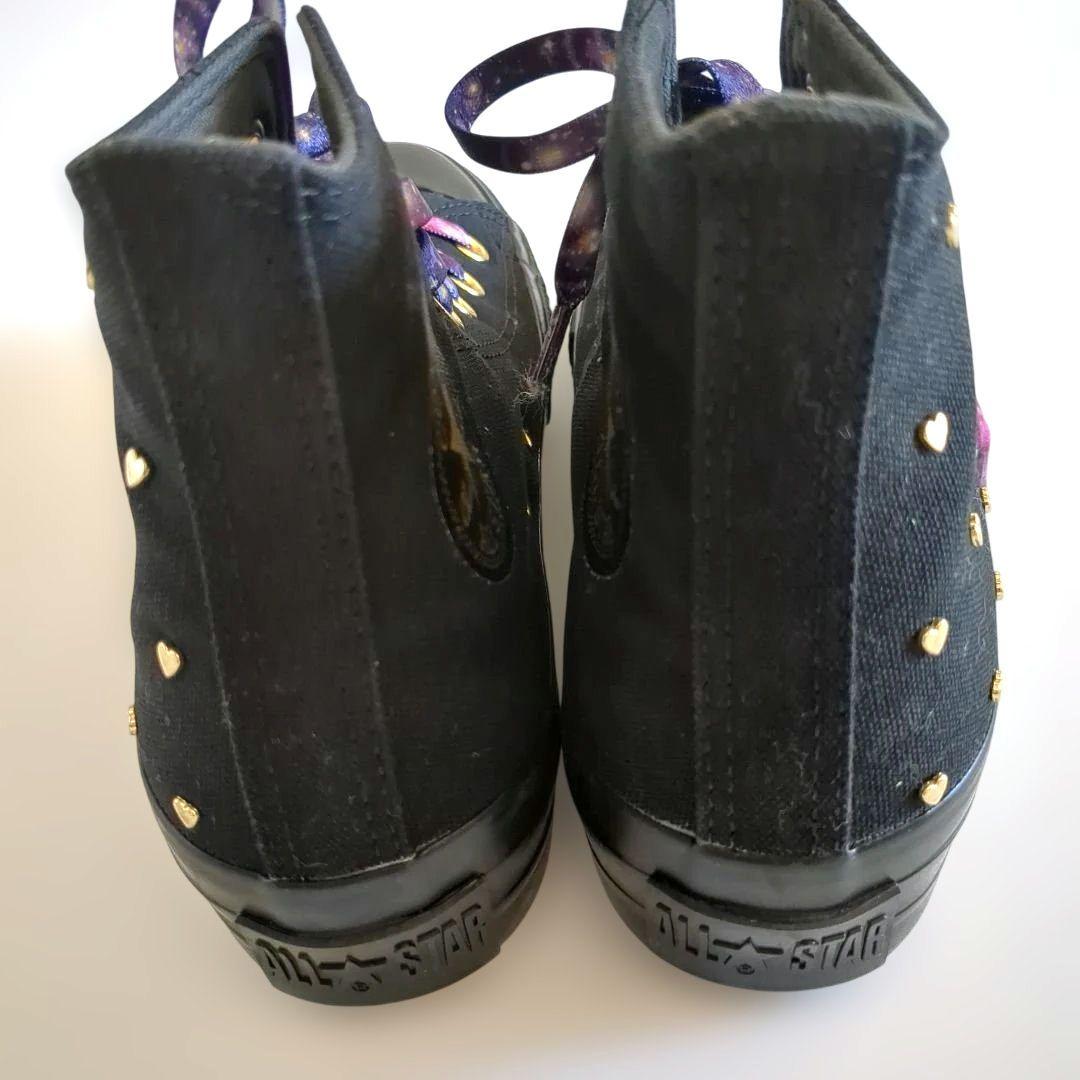 希少デザイン★極美品★コンバース スニーカー ハート スタッズ 宇宙柄 24cm