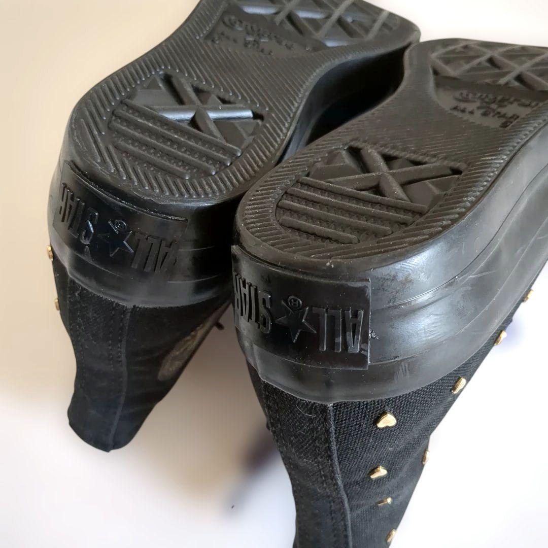 希少デザイン★極美品★コンバース スニーカー ハート スタッズ 宇宙柄 24cm