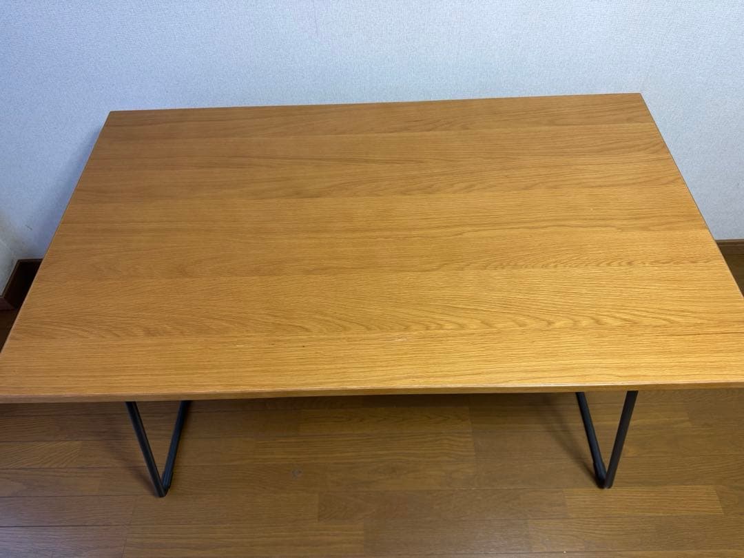 【無印良品】　折りたたみテーブル・幅１２０ｃｍ・オーク材