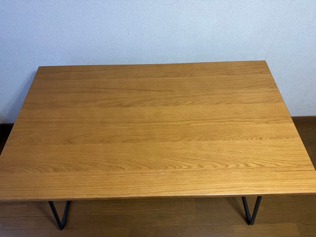 【無印良品】　折りたたみテーブル・幅１２０ｃｍ・オーク材