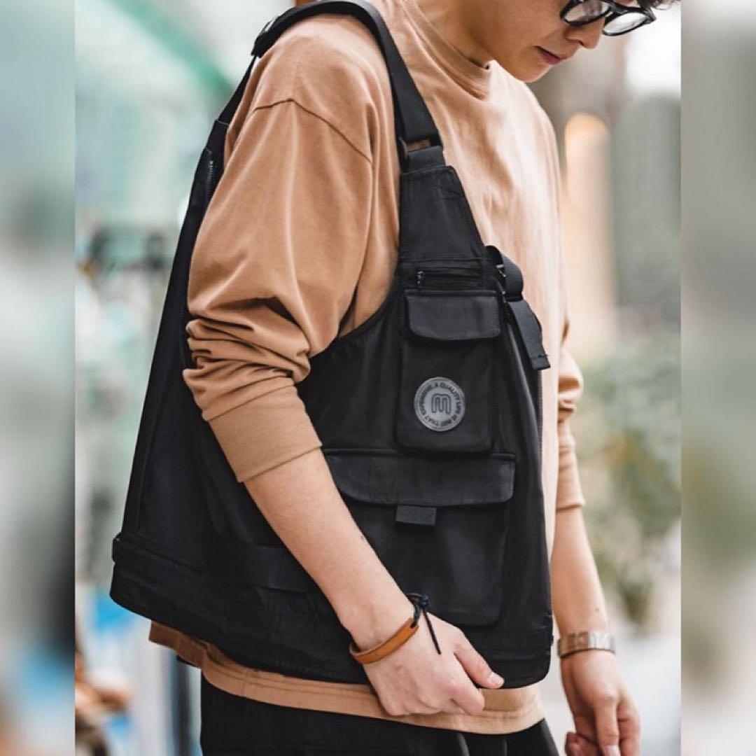 2way タクティカルベスト　バッグ マルチポケット　軽量作業着　釣り　撮影