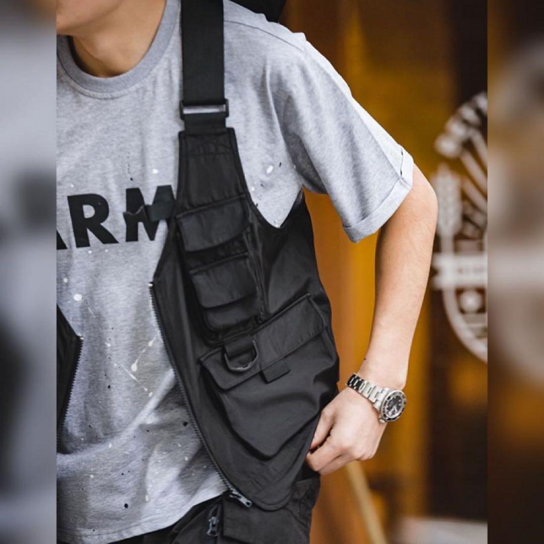 2way タクティカルベスト　バッグ マルチポケット　軽量作業着　釣り　撮影