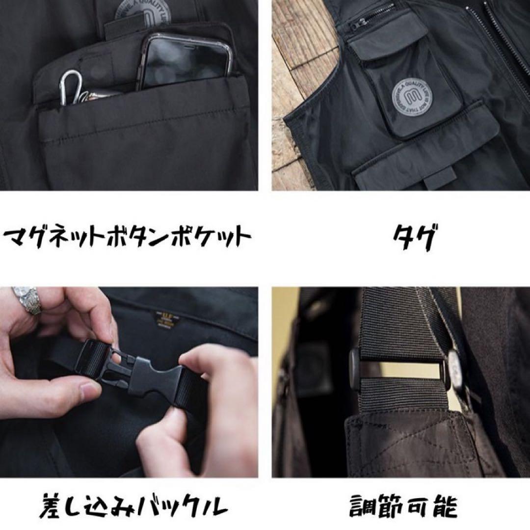 2way タクティカルベスト　バッグ マルチポケット　軽量作業着　釣り　撮影