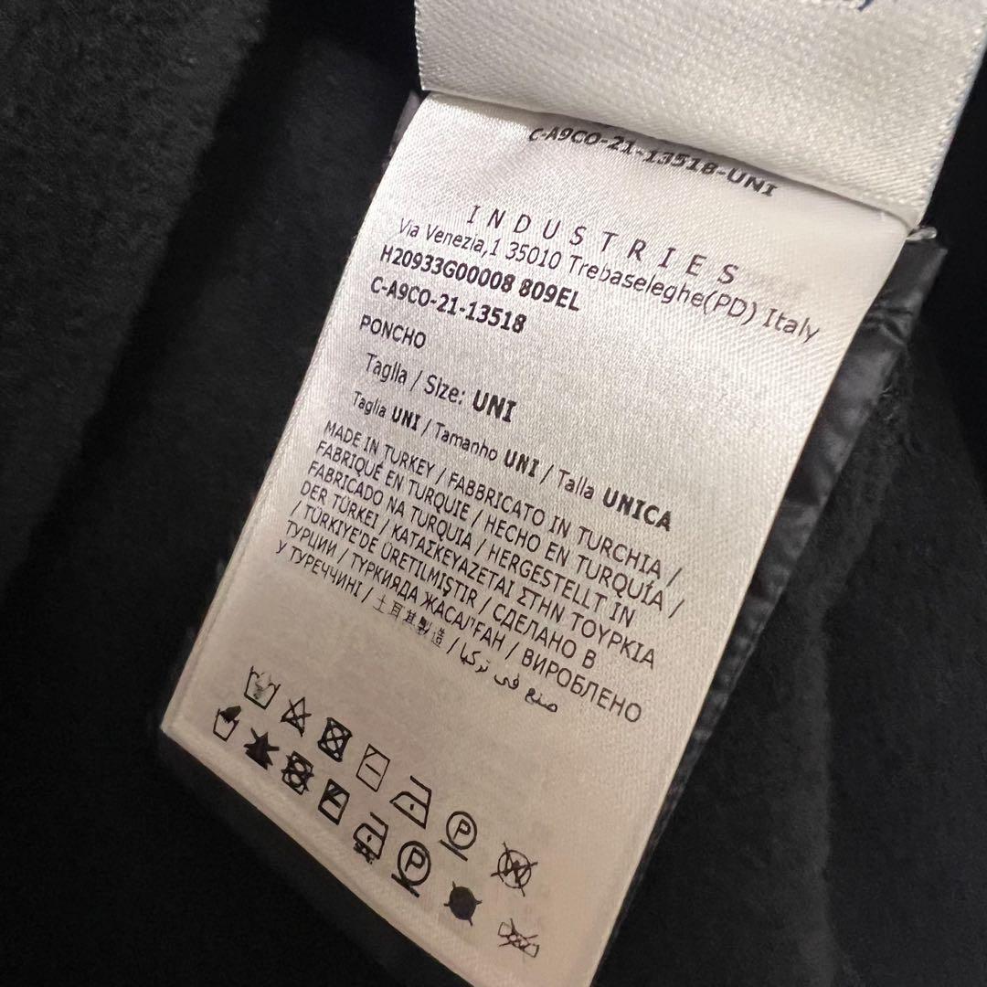 Moncler モンクレール　ポンチョ　ケープコート　ブラック　フード付き
