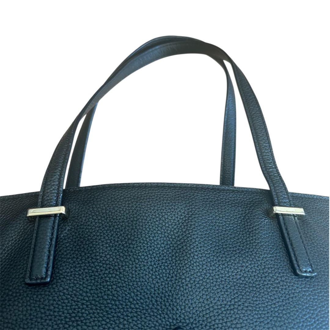 kate spade トートバッグ A4 エンボス ビジネス 黒 ブラック