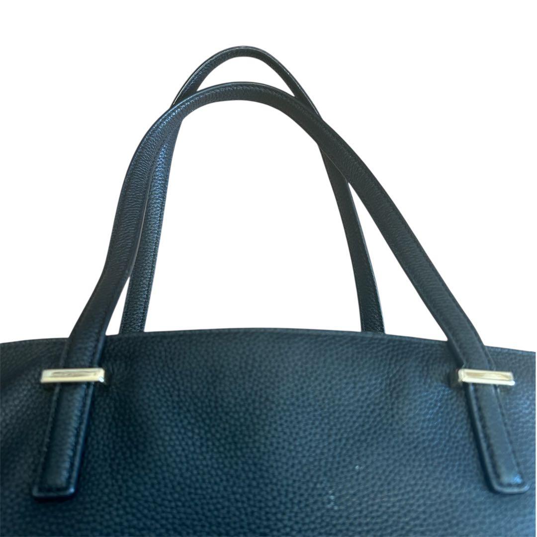 kate spade トートバッグ A4 エンボス ビジネス 黒 ブラック