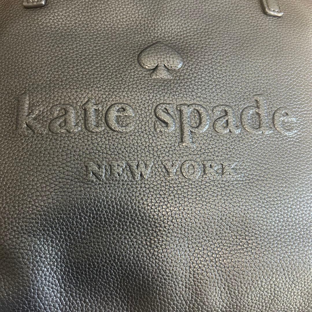 kate spade トートバッグ A4 エンボス ビジネス 黒 ブラック