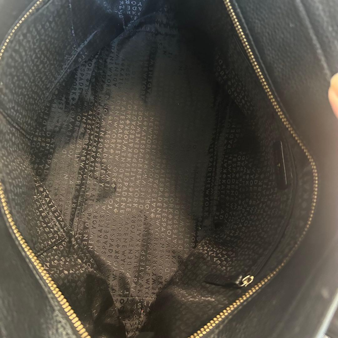 kate spade トートバッグ A4 エンボス ビジネス 黒 ブラック