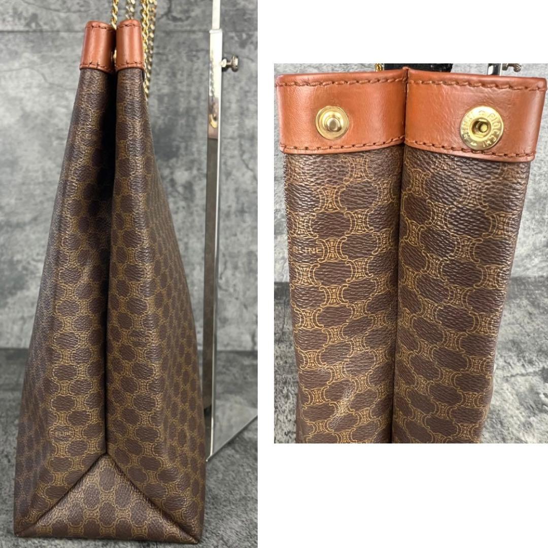CELINE マカダム チェーン トートバッグ A4収納可能