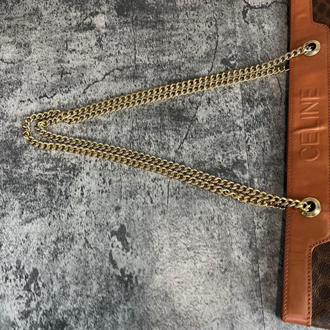 CELINE マカダム チェーン トートバッグ A4収納可能