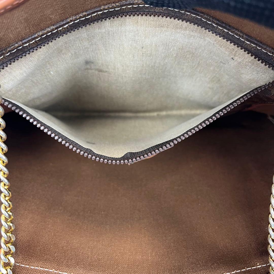 CELINE マカダム チェーン トートバッグ A4収納可能