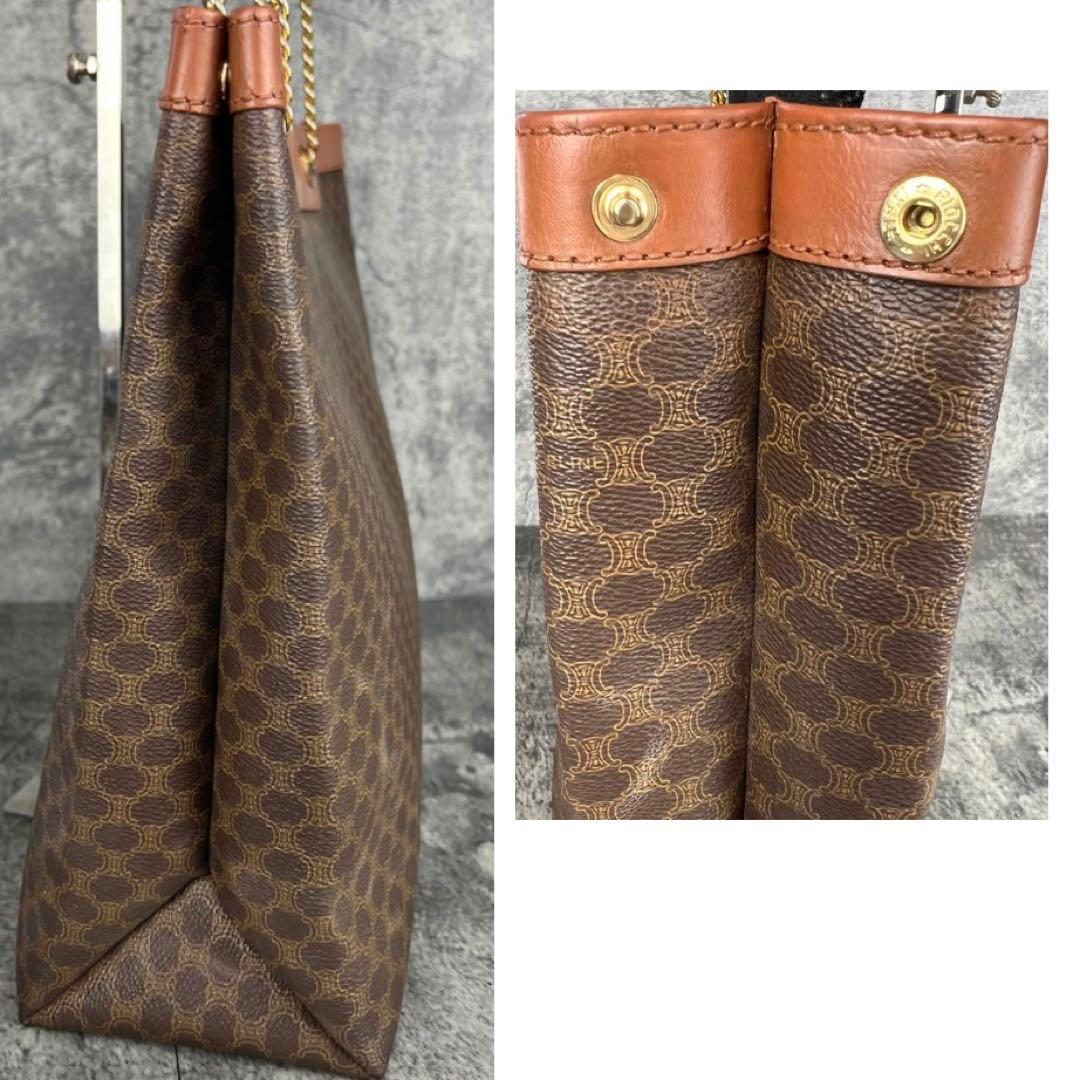 CELINE マカダム チェーン トートバッグ A4収納可能
