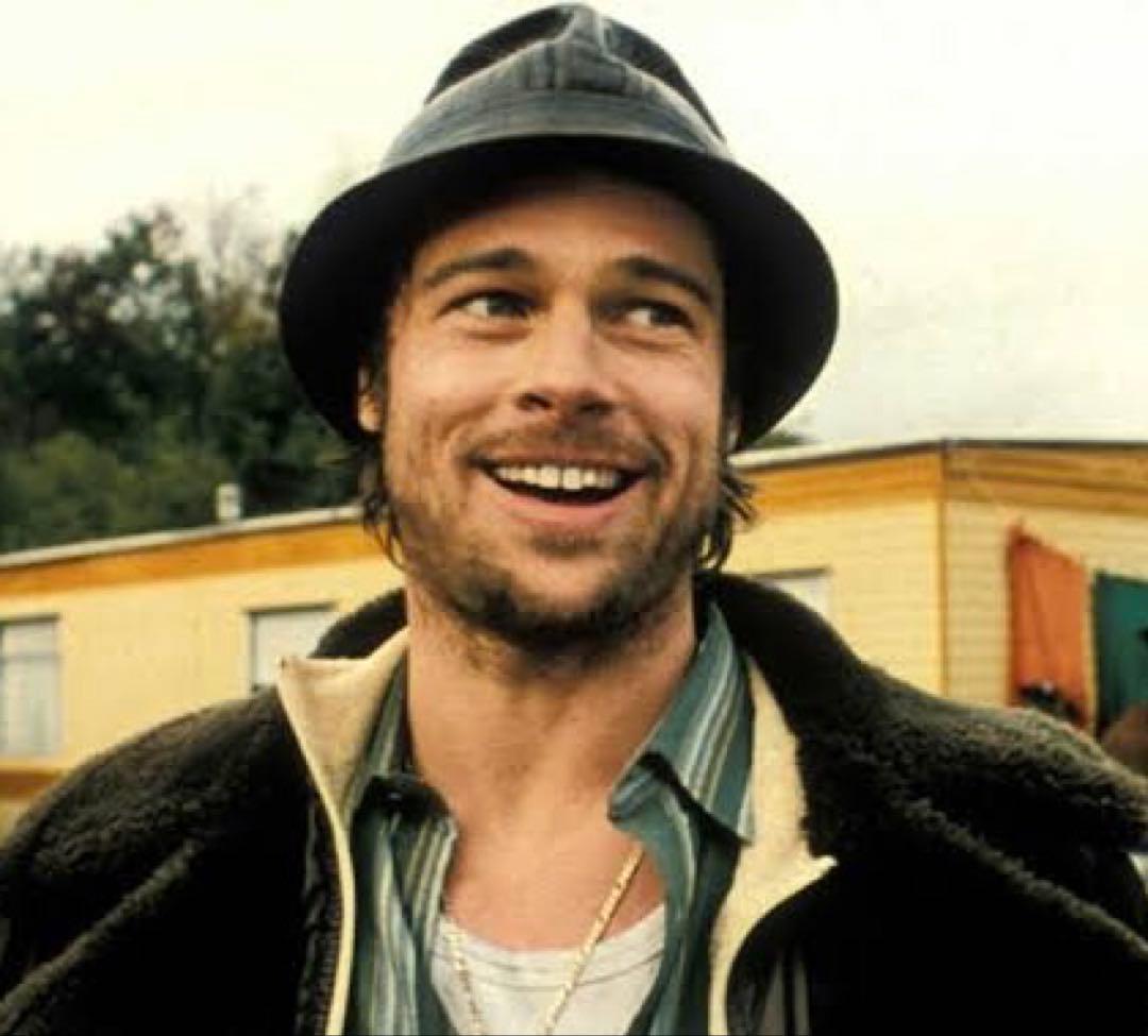 レザーハット 黒 スナッチ ブラピ