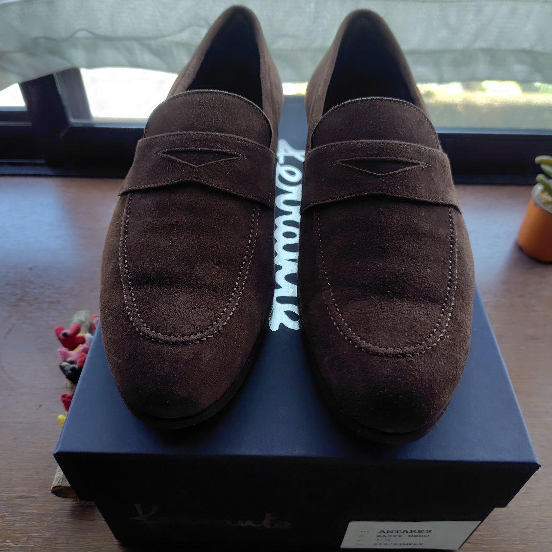 ferrante ブラウン スエード ローファー