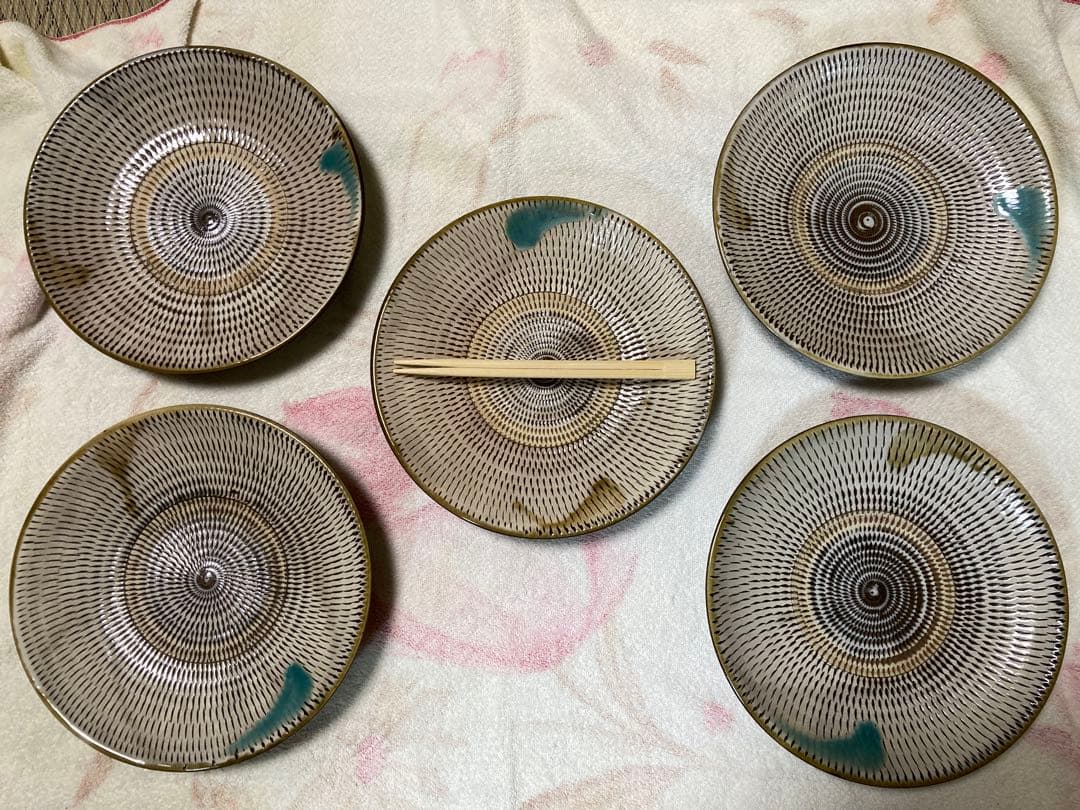 小石原焼　5枚　24cm 皿　焼き物