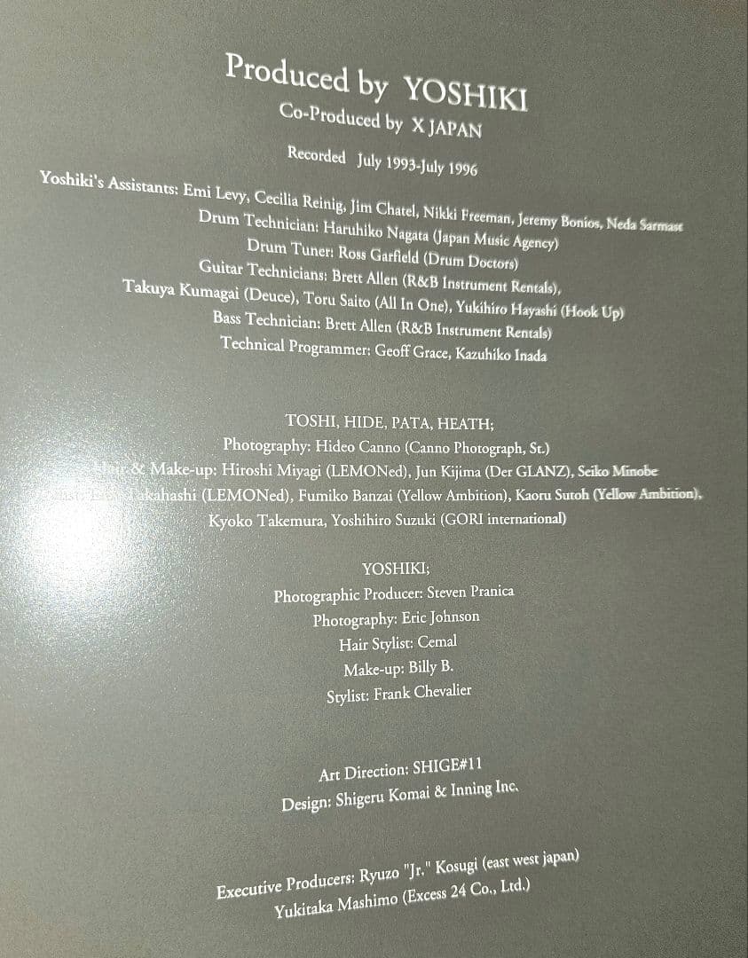 X JAPAN DAHLIA 　ピクチャーレコード