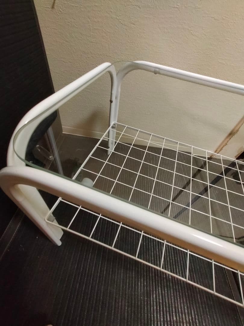 80’s スペースエイジ ミッドセンチュリー ポストモダン ガラステーブル