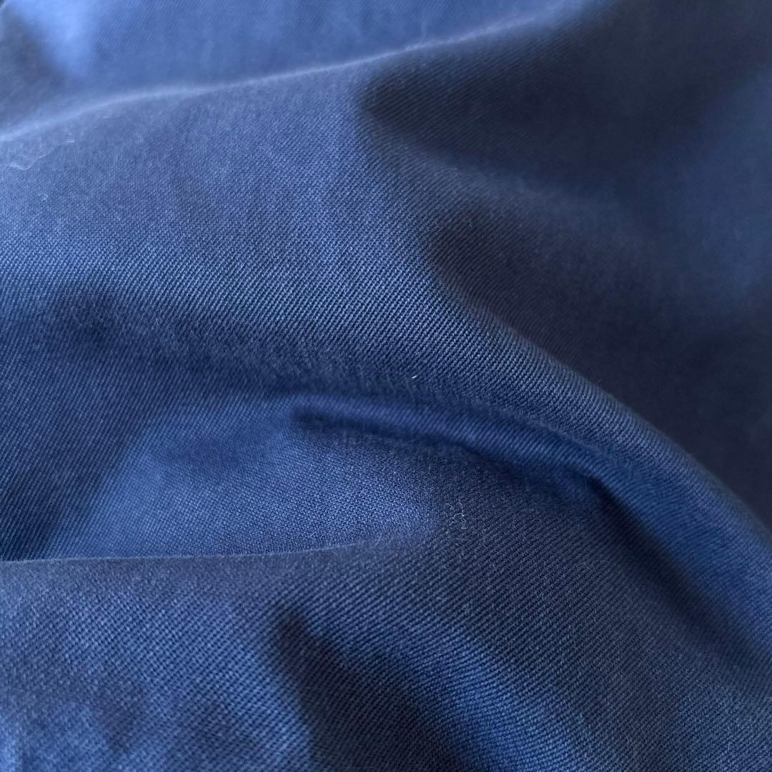 90s エディーバウアー XL 襟レザー 短丈フィールド ダウンジャケット 青_