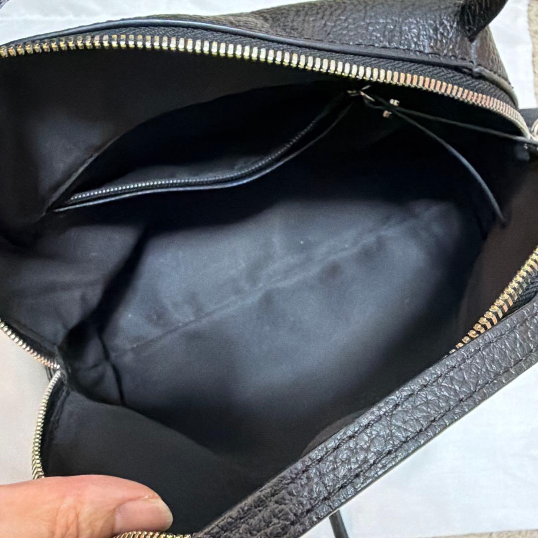 GIANNI CHIARINI アリファ 2WAY レザーバッグ M 黒