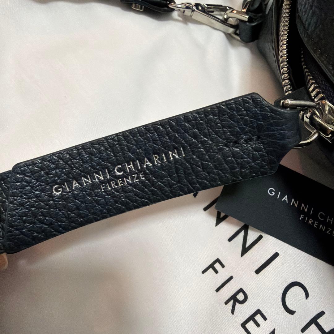 GIANNI CHIARINI アリファ 2WAY レザーバッグ M 黒