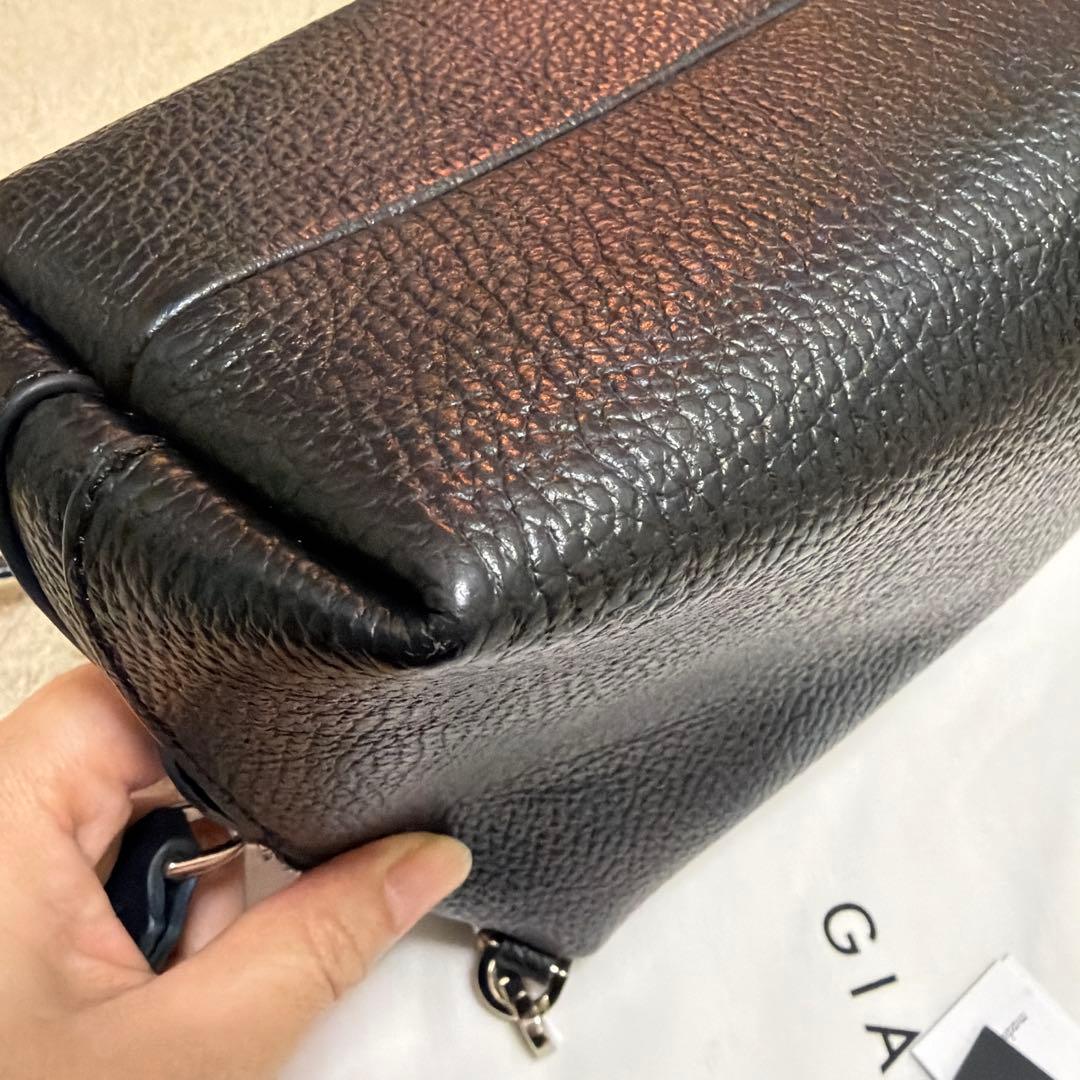 GIANNI CHIARINI アリファ 2WAY レザーバッグ M 黒