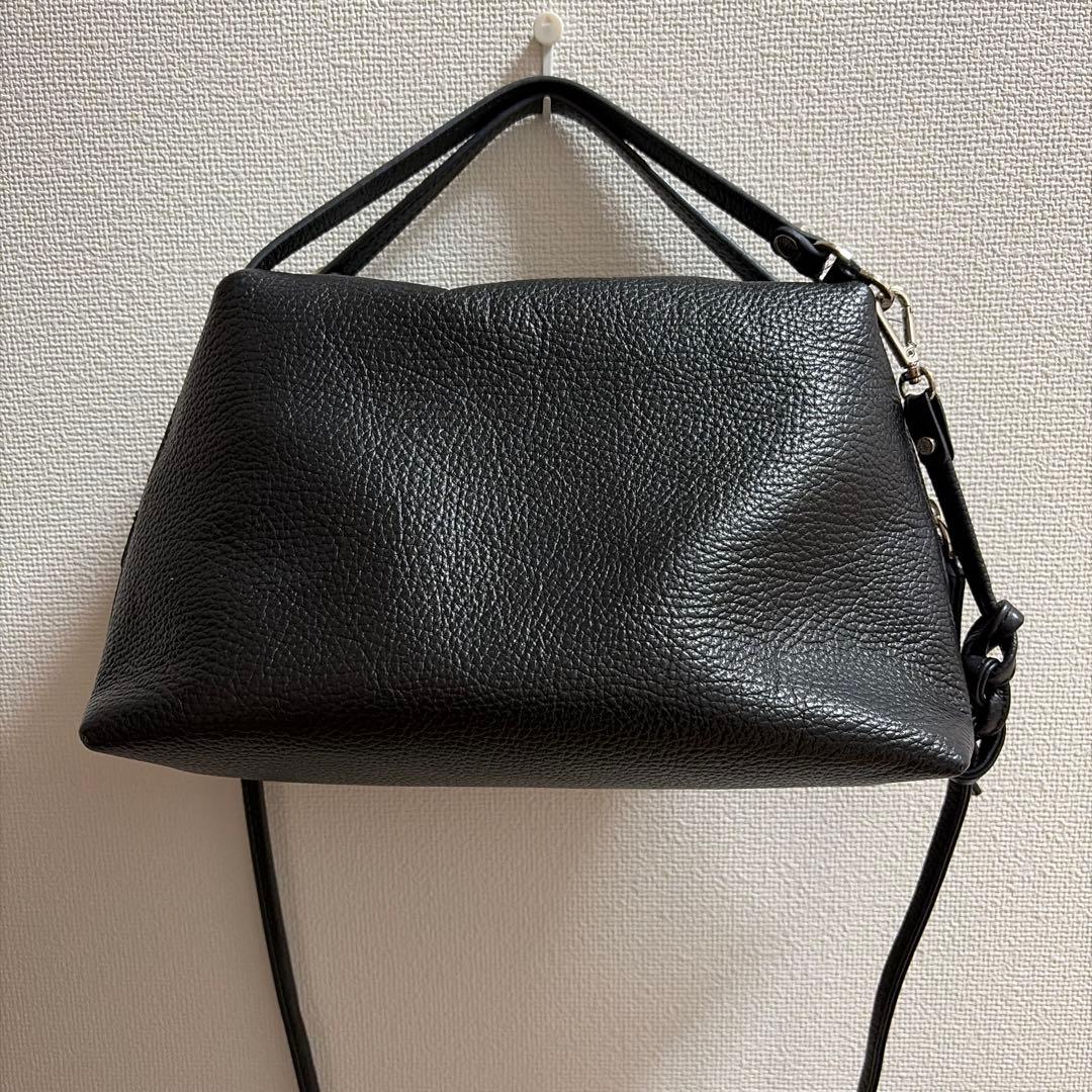 GIANNI CHIARINI アリファ 2WAY レザーバッグ M 黒