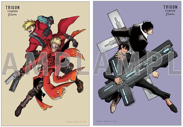 ヴァッシュ ウルフウッド B2布ポスター TRIGUN展 トライガン展
