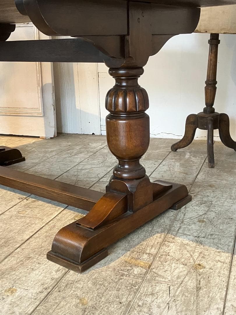 ◆ちい◆英国アンティーク　ダイニングテーブル　リフェクトリーテーブル