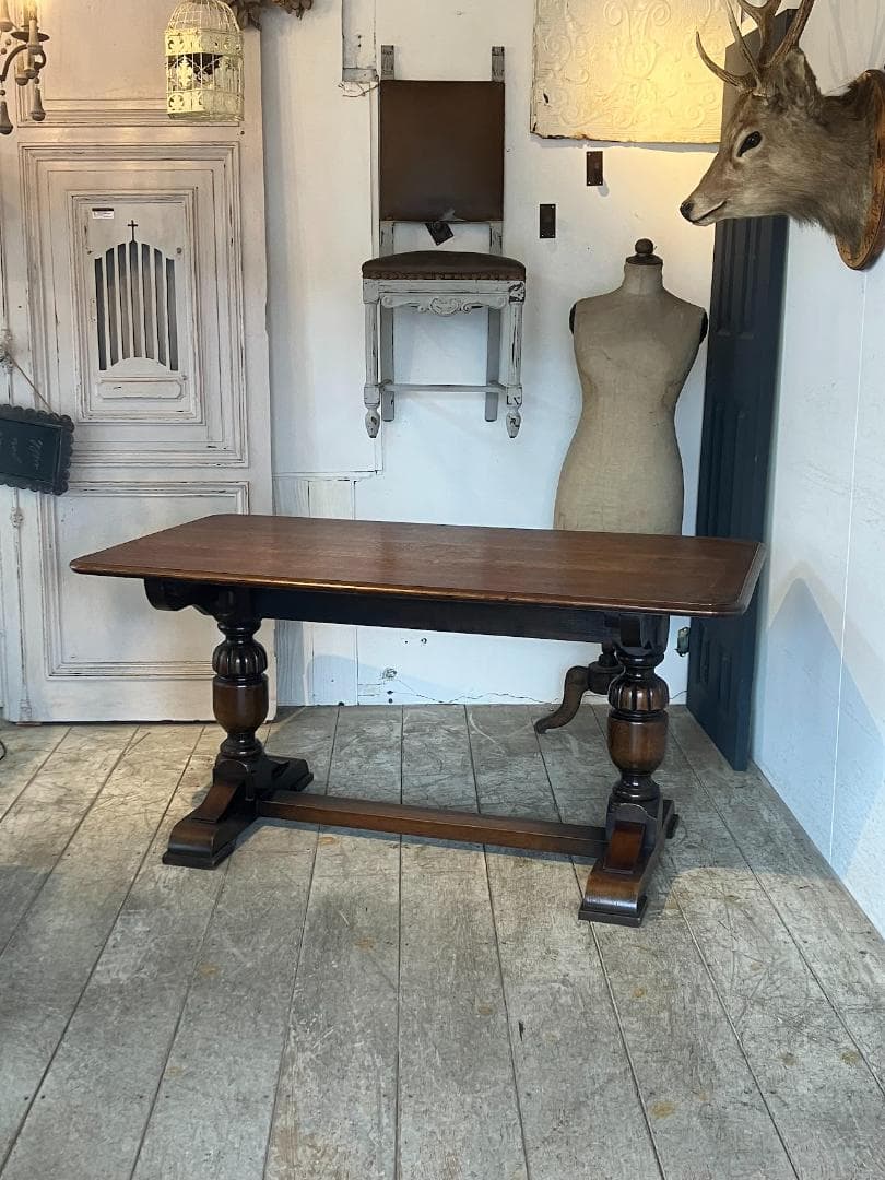 ◆ちい◆英国アンティーク　ダイニングテーブル　リフェクトリーテーブル