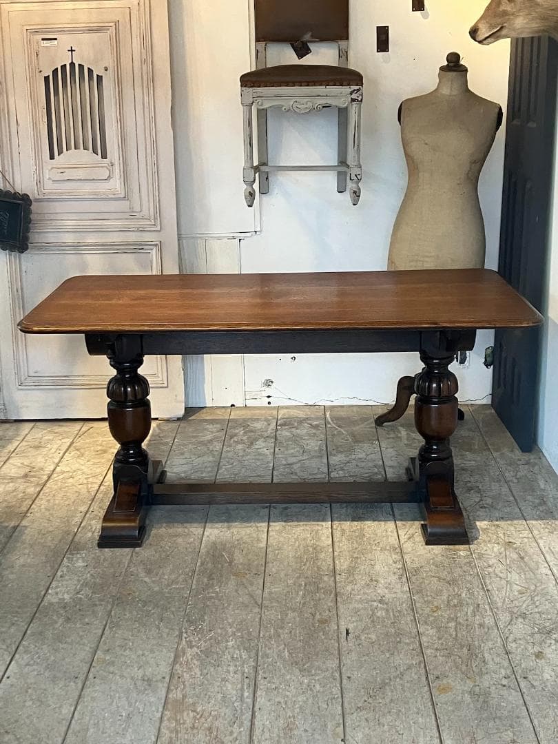 ◆ちい◆英国アンティーク　ダイニングテーブル　リフェクトリーテーブル