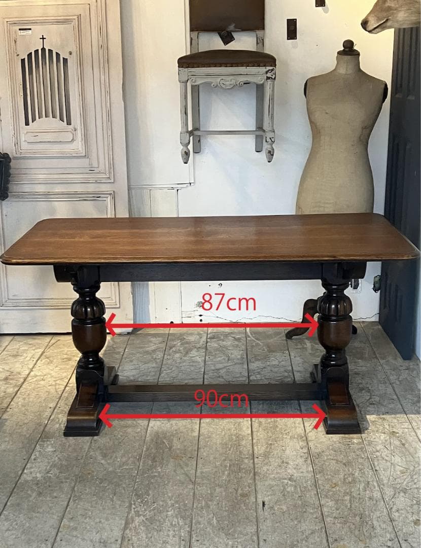 ◆ちい◆英国アンティーク　ダイニングテーブル　リフェクトリーテーブル