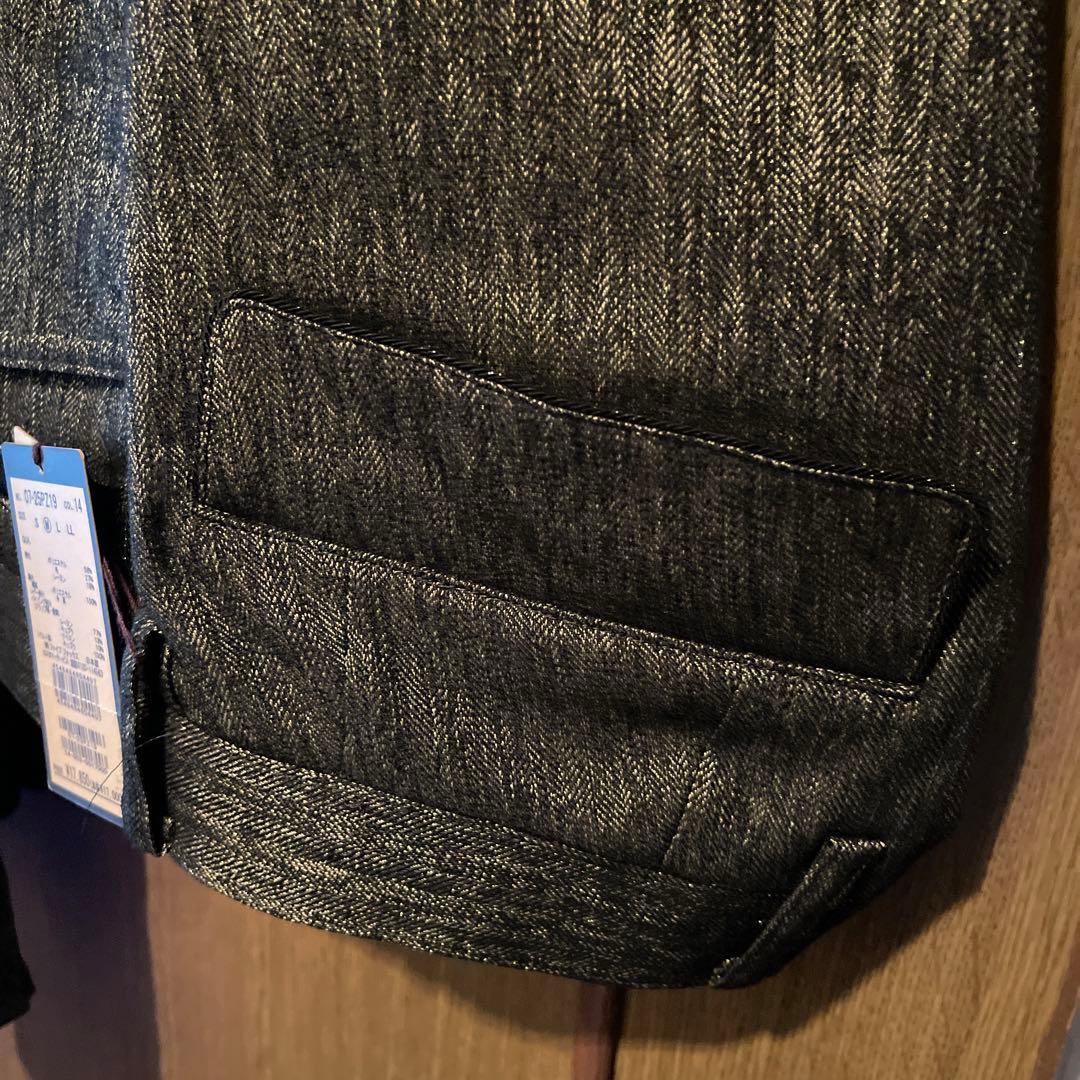 新品未使用　コムサメン　セットアップ上下スーツM 茶系ゴールド