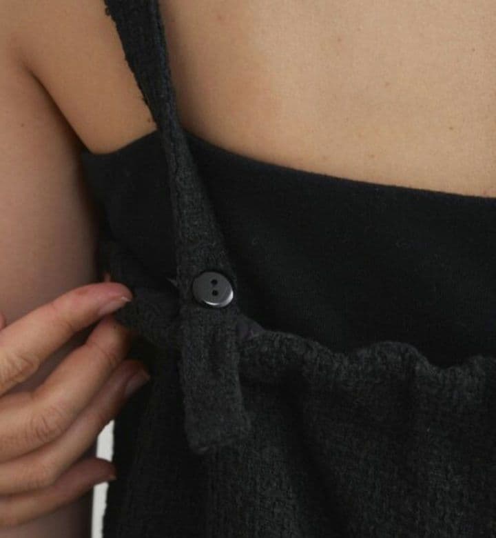 ラウンジドレス【20周年限定】ツイード オールインワン ブラック M