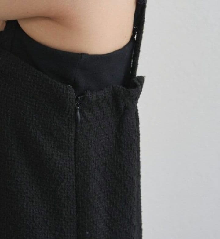 ラウンジドレス【20周年限定】ツイード オールインワン ブラック M