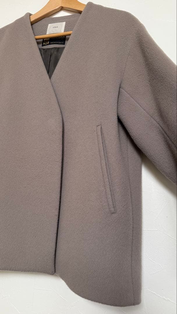 IENA イエナ MANTECO マンテコ ウールノーカラーショートコート