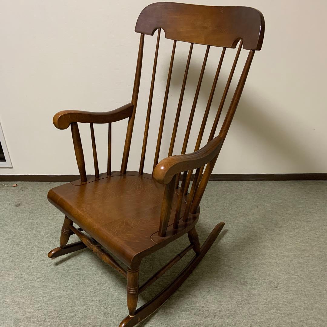 木製ロッキングチェア ブラウン