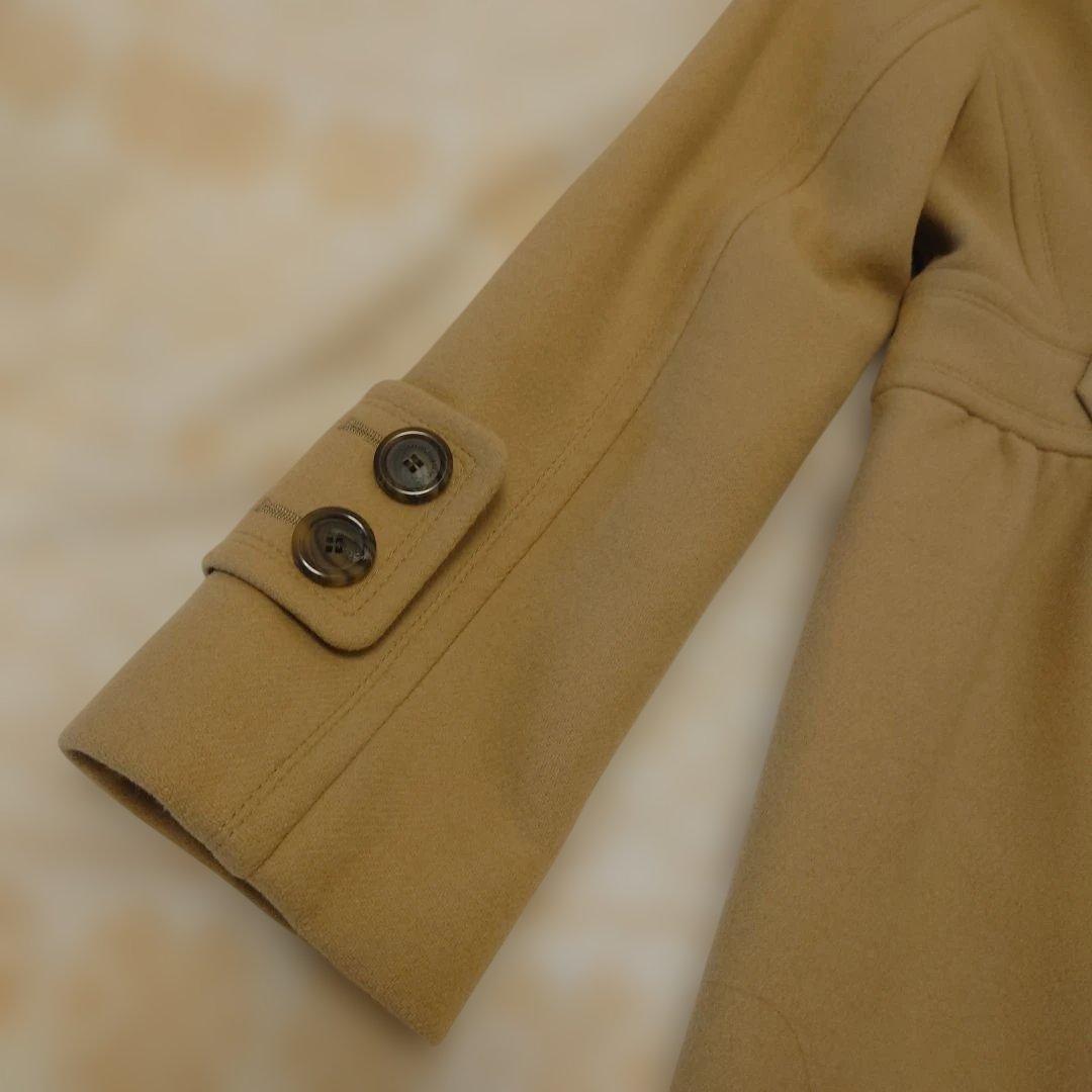 《最終値下げ》バーバリーブルーレーベル フォックスファー付ロングコート キャメル