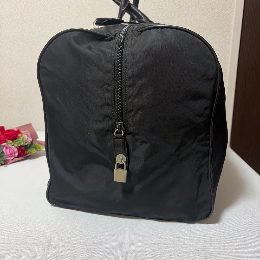 希少 PRADA プラダ ナイロン×レザー ブラック ボストンバッグ