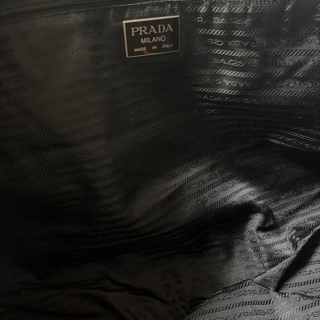 希少 PRADA プラダ ナイロン×レザー ブラック ボストンバッグ