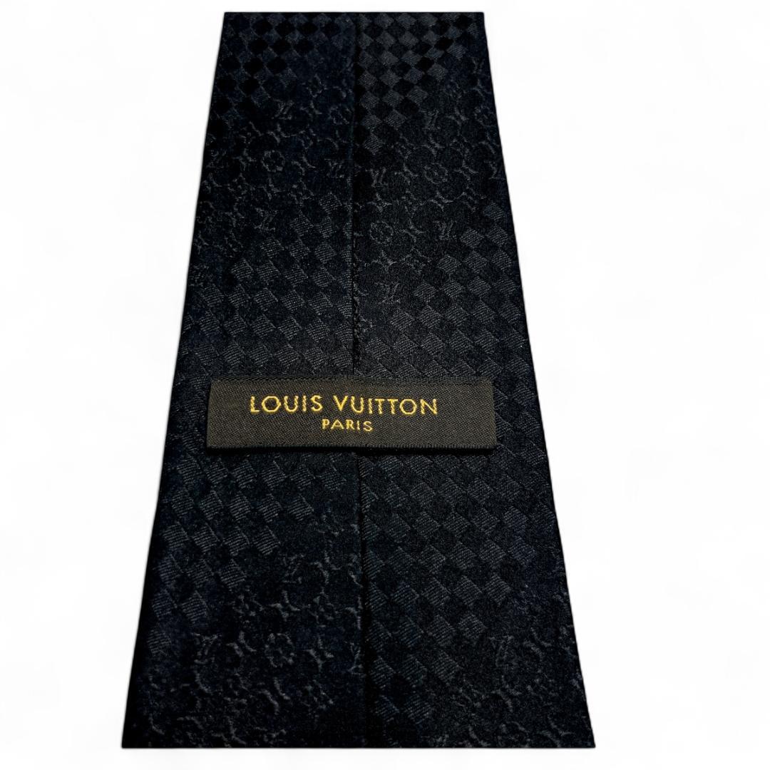 LOUIS VUITTON ネクタイ ダミエ モノグラム 黒 フォーマル