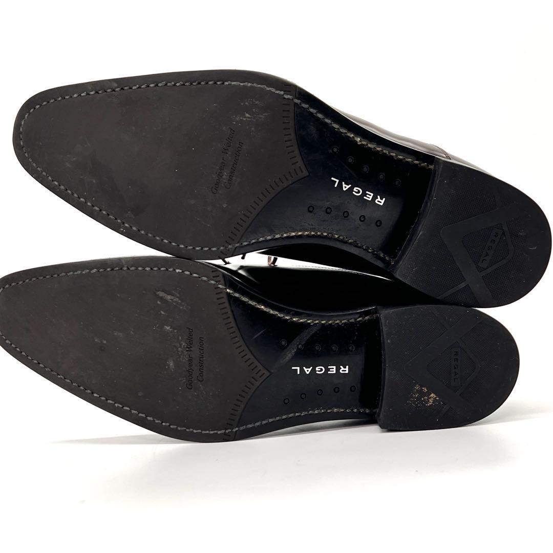 【美品】リーガル 315R ストレートチップ 25EE ダークブラウン