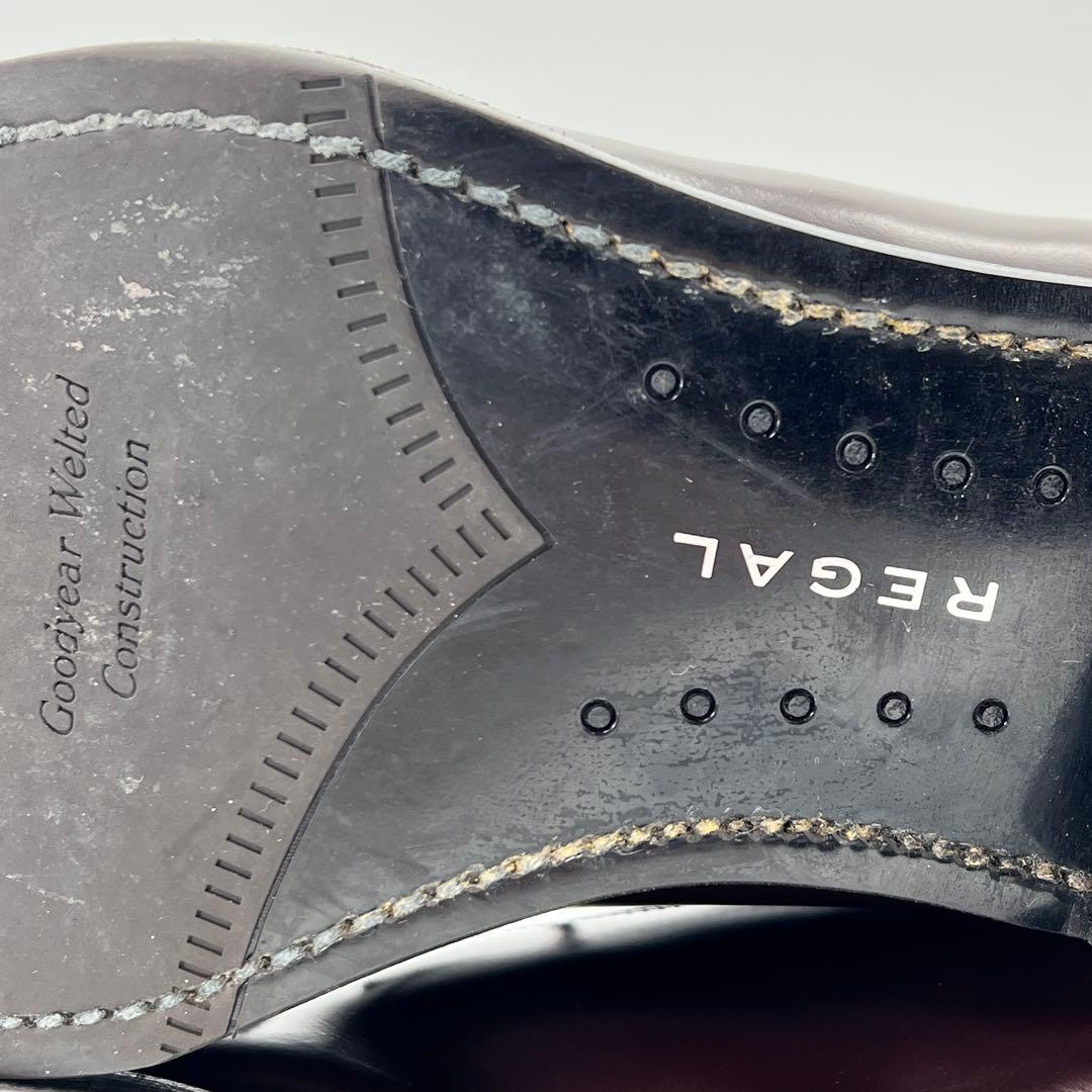 【美品】リーガル 315R ストレートチップ 25EE ダークブラウン